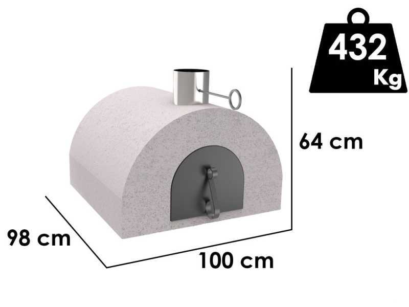 Edilmark FR 1600 - Einbau-Holzbackofen mit Backfl&auml;che 86x84 cm