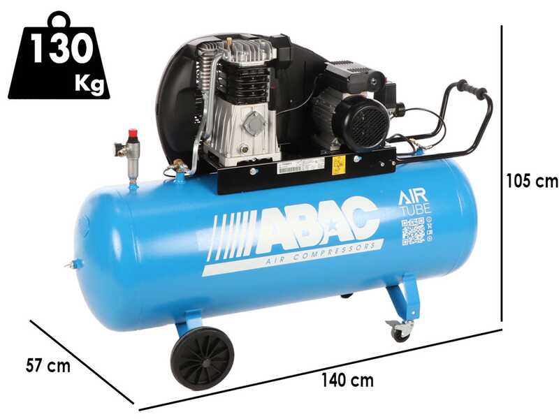 ABAC EXP A49B 200 CM3 &ndash; Einphasen-Elektroluftkompressor mit Riemenantrieb &ndash; 3-PS-Motor &ndash; 200 Liter