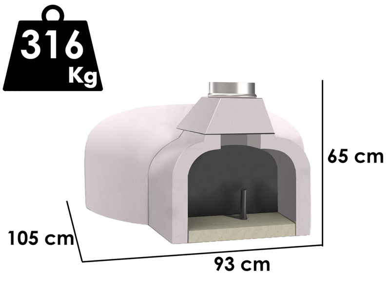 Edilmark FR 95 - Einbau-Holzbackofen mit Backfl&auml;che 76x81 cm