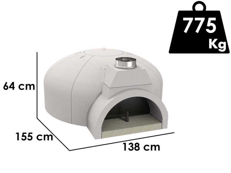 Edilmark FP 120N - Einbau-Steinbackofen mit Backebene &Oslash; 120 cm - Backkapazit&auml;t 8 Pizzen