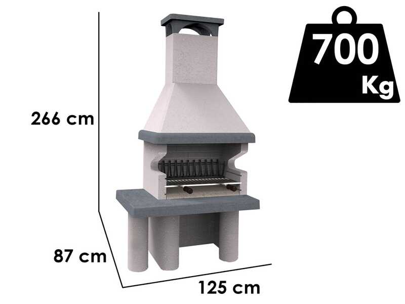 Edilmark Primavera L - Grillkamin f&uuml;r Holz und Holzkohle
