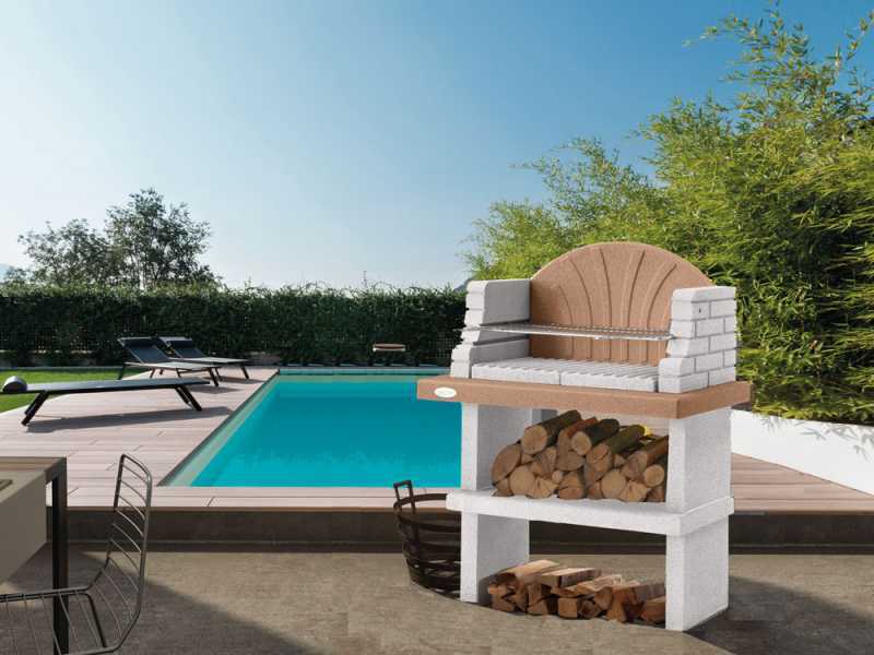 Palazzetti Siviglia - Grillkamin aus Beton - f&uuml;r Holz und Holzkohle