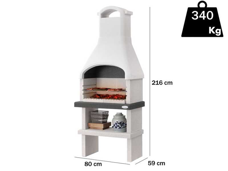 Palazzetti Dany - Grillkamin f&uuml;r Holz und Holzkohle