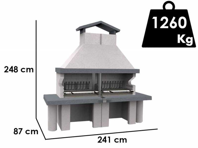 Edilmark Golia - Grillkamin f&uuml;r Holz und Holzkohle