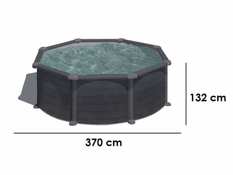 Gre Granada Rundbecken &Oslash;350 x 132 cm - Stahlwandpool