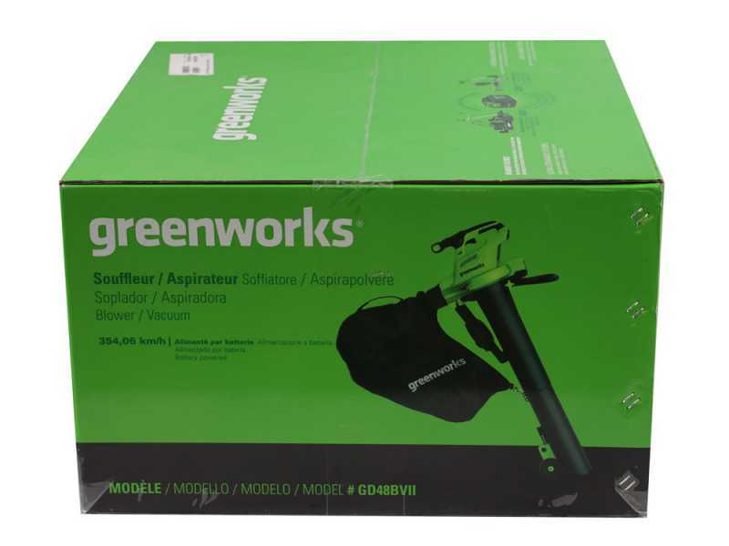 Greenworks GD48BVII - Akku-Laubsauger &amp; Laubbl&auml;ser - 48V - SOLO - OHNE AKKU und LADEGER&Auml;T