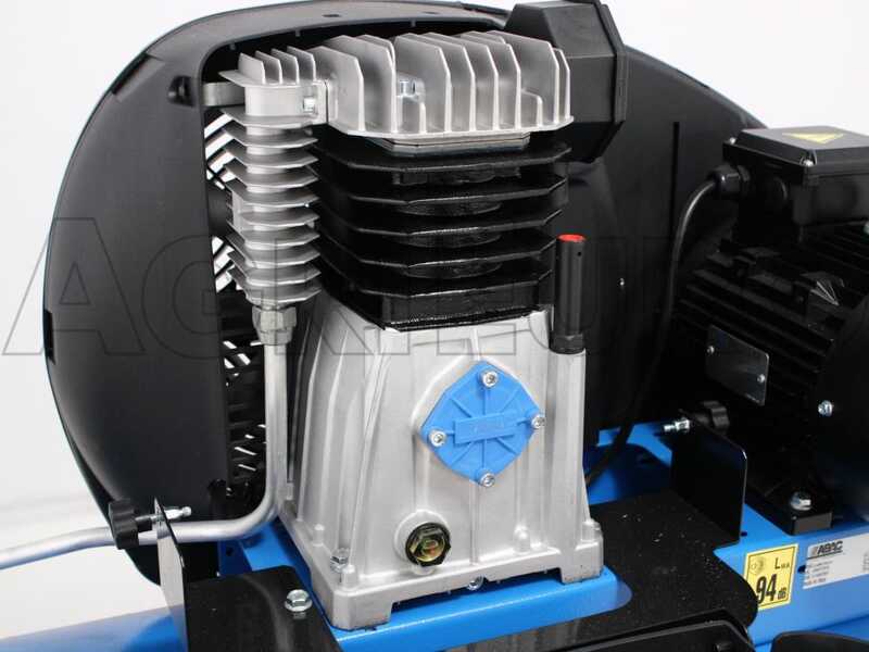 ABAC SILENT A39B 270 CT4 - Schallged&auml;mpfter dreiphasiger riemengetriebener elektrischer Luftkompressor - 4 PS Motor - 270 Liter