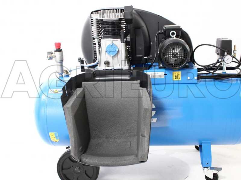 ABAC SILENT A39B 270 CT4 - Schallged&auml;mpfter dreiphasiger riemengetriebener elektrischer Luftkompressor - 4 PS Motor - 270 Liter