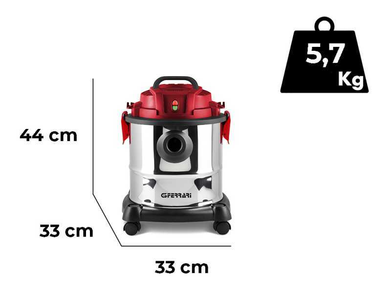 G3Ferrari Fusto Red  Mehrzweck-Saugger&auml;t - Nass-Trocken-Staubsauger - Beh&auml;lter 20 l