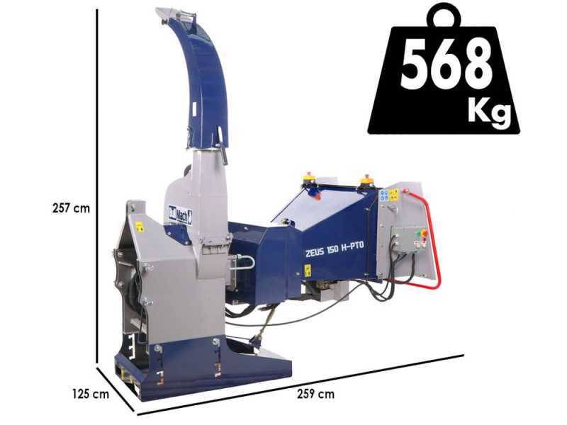 BullMach ZEUS 150 H-PTO - H&auml;cksler f&uuml;r Traktoren - mit hydraulischen Walzen