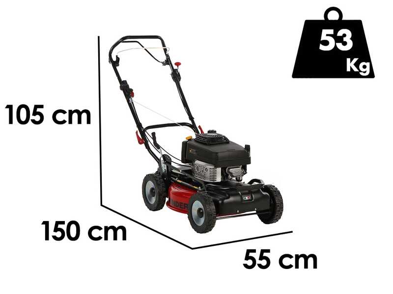 Marina Systems GRINDER 4X4 SKW - Rasenm&auml;her mit Radantrieb - Kawasaki-Motor FJ180V - Schnittbreite 52cm