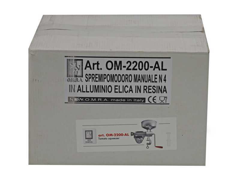 New O.M.R.A OM-2200-AL - Manuelle Tomatenpresse aus Aluminium N4