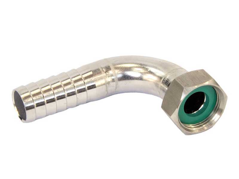 Gebogene Edelstahlverschraubung 3/4'' x 20mm mit Drehgelenk - TELLARINI
