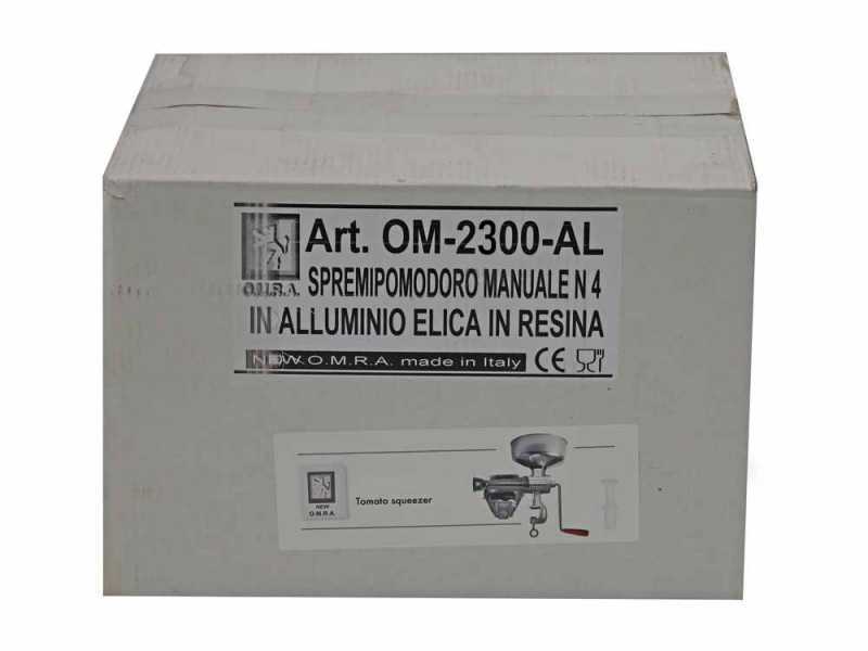 New O.M.R.A OM-2300-AL - Manuelle Tomatenpresse aus Aluminium N5
