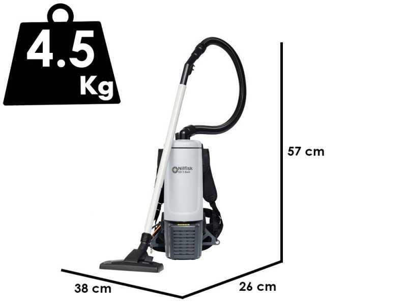 Nilfisk Gd5 Back Hepa Basic EU  - Professioneller R&uuml;ckentragesauger -230V - 780W