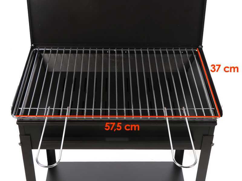 Seven Italy Stromboli Large - Holzkohlegrill aus schwerem Eisen - 57,5x37cm
