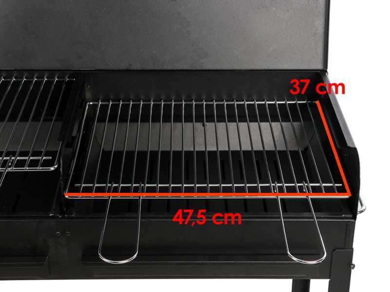 Seven Italy Polifemo Big - Holzkohlegrill aus schwerem Eisen - 2x 47,5x37cm