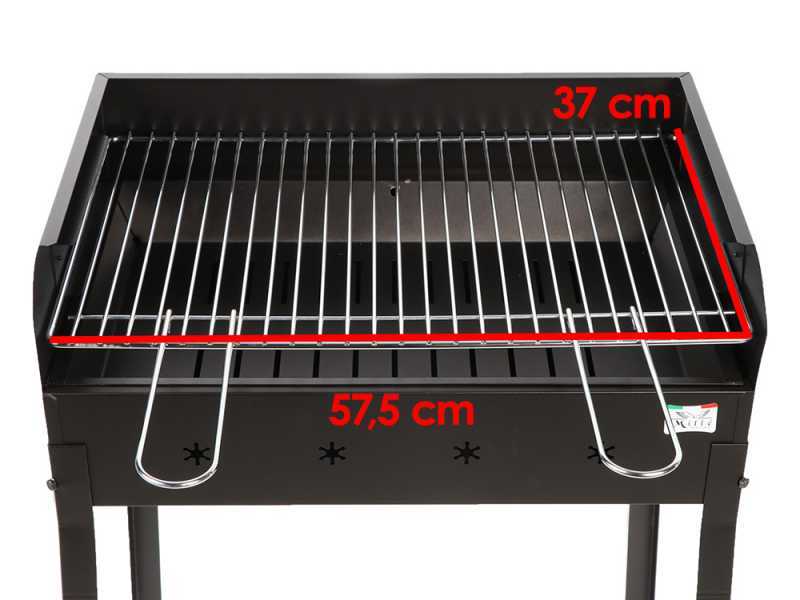 Seven Italy Stella Eco Medium - Holzkohlegrill aus hochwertigem Eisen - 57,5x37cm