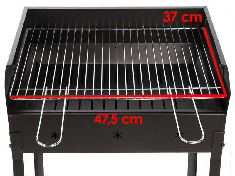 Seven Italy Stella Eco Small - Holzkohlegrill aus hochwertigem Eisen - 47,5x37cm