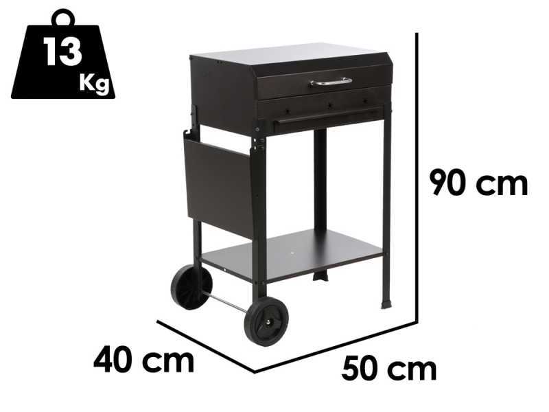 Seven Italy Stella Small - Holzkohlegrill aus hochwertigem Eisen - 47,5x37cm