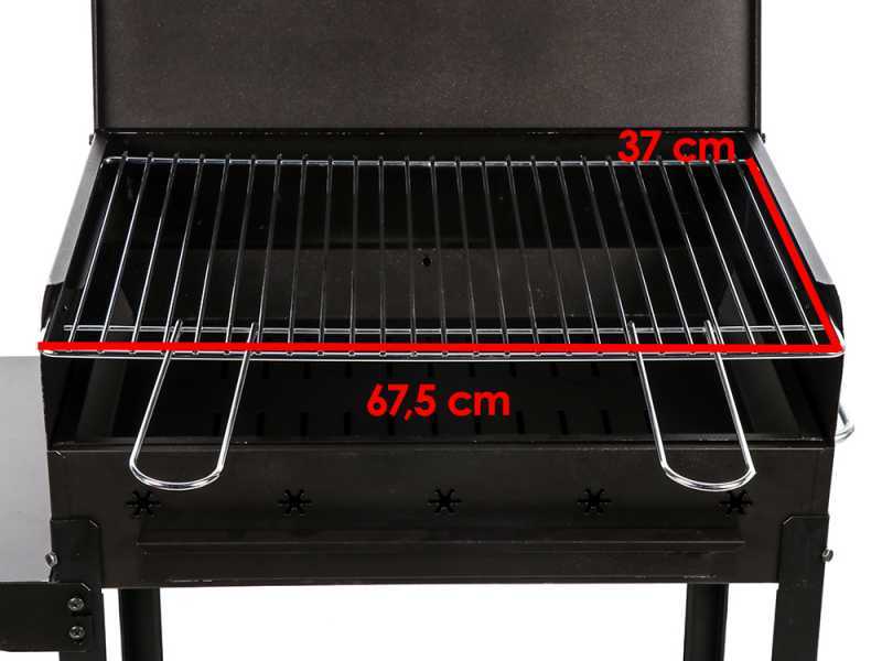 Seven Italy Stella Large - Holzkohlegrill aus hochwertigem Eisen - 67,5x37cm