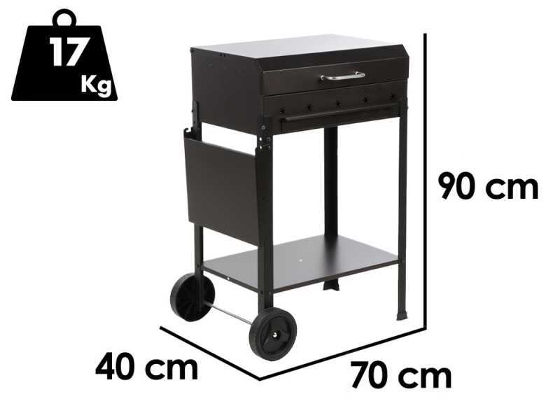 Seven Italy Stella Large - Holzkohlegrill aus hochwertigem Eisen - 67,5x37cm