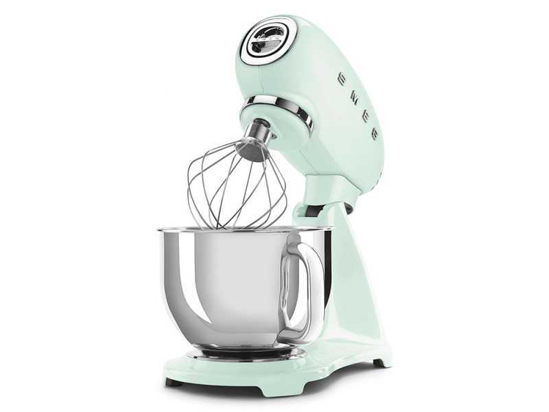 Smeg Full Color Pastellgr&uuml;n - K&uuml;chenmaschine - Edelstahlsch&uuml;ssel 4,8 Liter