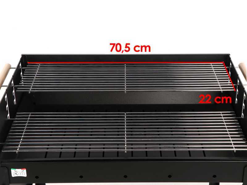 Seven Italy Calypso -  Kohlegrill aus schwerem Eisen - 70,5x22cm
