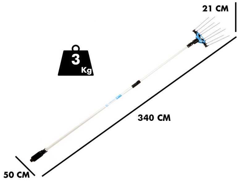 Campagnola Icarus V1 ECO Plug-in - Aluminiumschaft von 185-270 cm - Elektrischer Olivenr&uuml;ttler