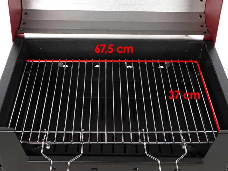 Seven Italy Eliseo Large - Kohlegrill mit Grillrost - 67,5x37cm