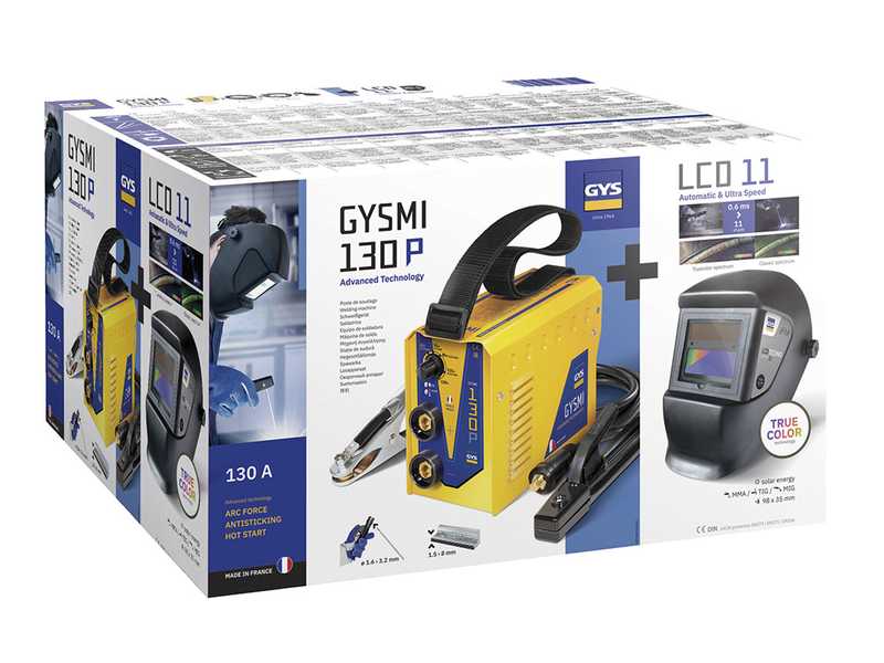 GYS GYSMI 130P - Inverter Schwei&szlig;ger&auml;t (MMA) - Gleichstrom (DC) - Schwei&szlig;maske