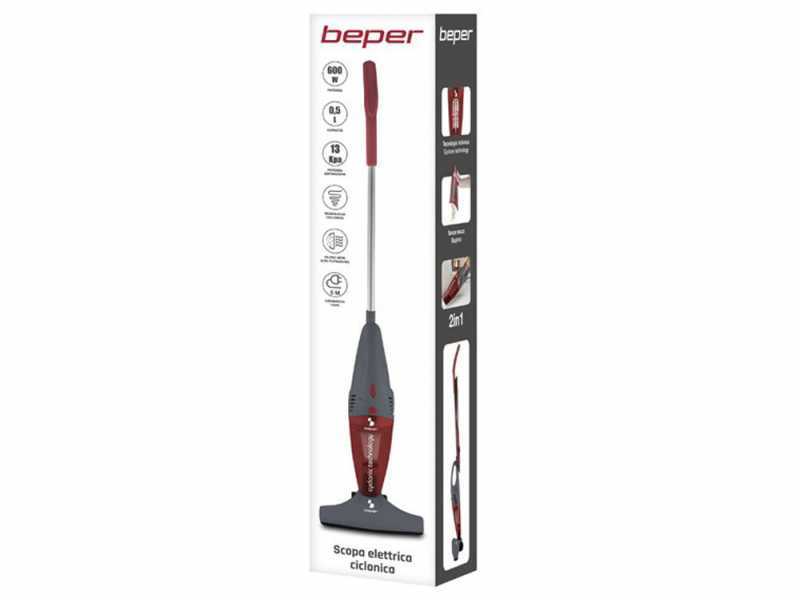 Beper P202ASP001 - Elektrischer Besen - 2 in 1 - 600W
