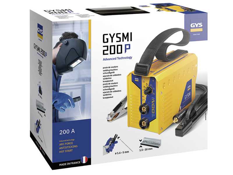 GYS GYSMI 200P - Elektroden-Schwei&szlig;inverter -  (MMA) - Gleichstrom (DC) - Transportkoffer