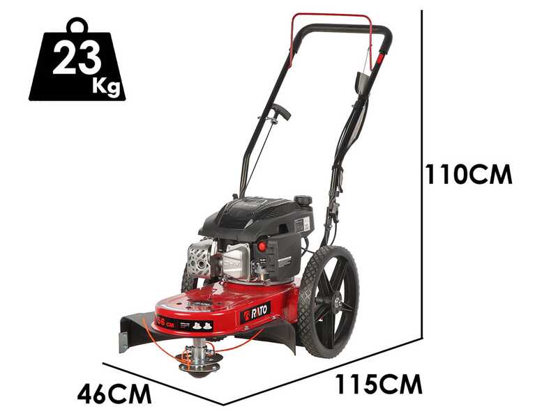 Rato Multipower RCV2.8-22Q-A - Benzin-Fadenm&auml;her mit R&auml;dern und Radantrieb - 4-Takt-Motor