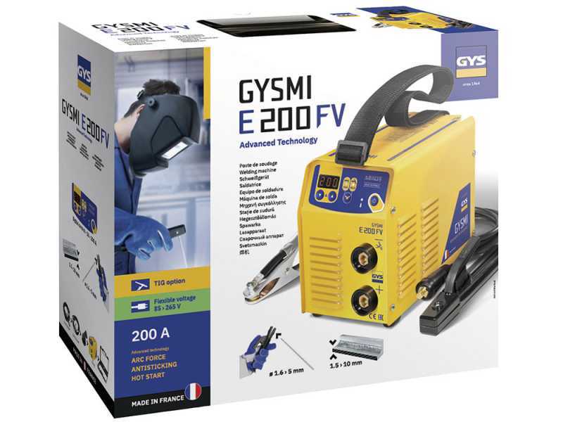 GYS Gysmi E200 FV - Inverter Schwei&szlig;ger&auml;t (MMA, WIG Lift) + Koffer, Gleichstrom (DC)