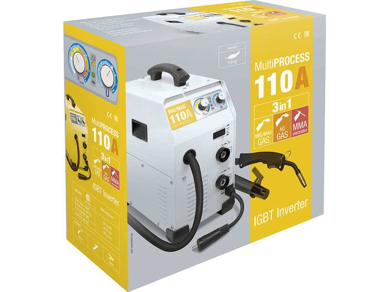 GYS Easymig 110 - Inverter Schwei&szlig;ger&auml;t (MIG/MAG: GAS, NO GAS und MMA) - Gleichstrom (DC)