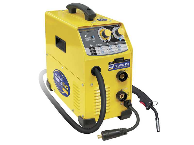 GYS Easymig 130 - Inverter Schwei&szlig;ger&auml;t (MIG/MAG: GAS, NO GAS und MMA) - Gleichstrom (DC)