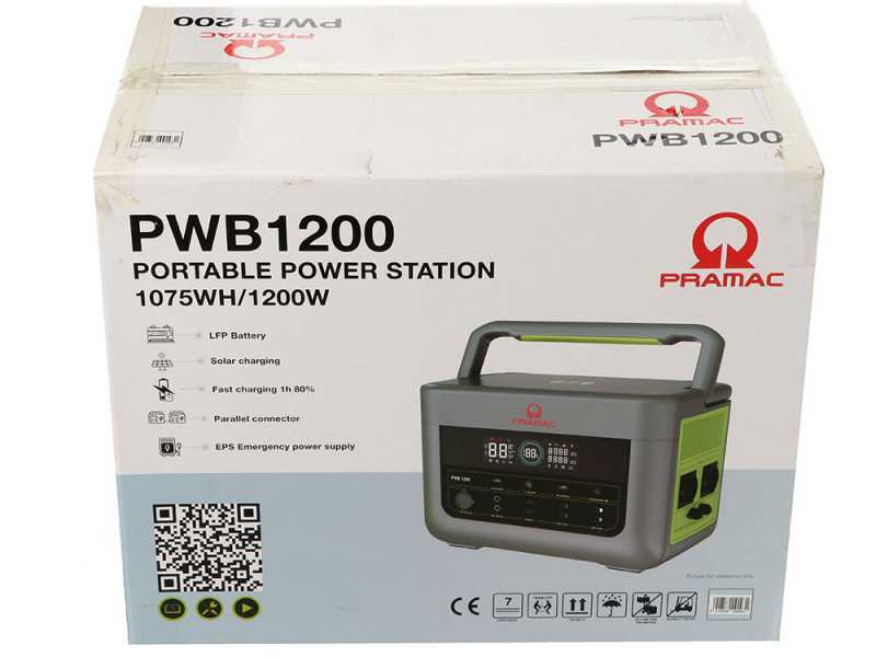 Pramac PWB 1200 - tragbare PowerStation - 1200W - 1075 Wh/25.6V