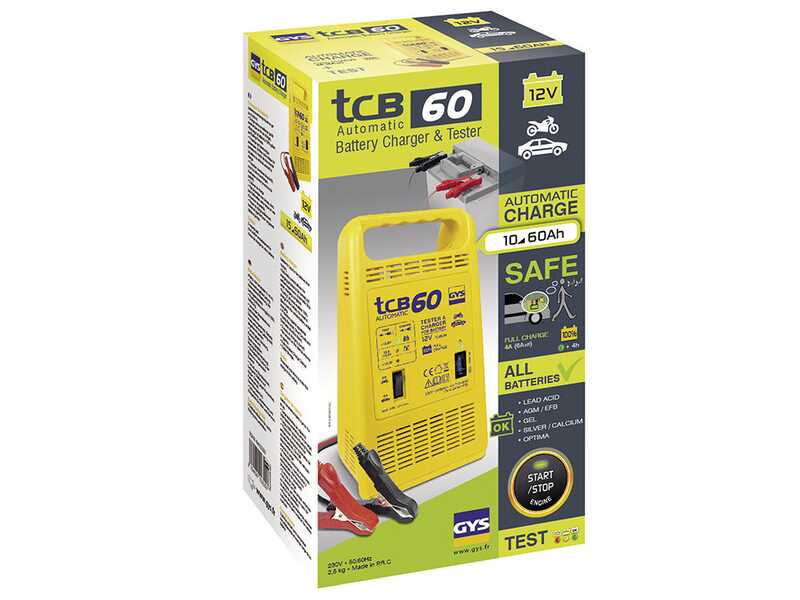GYS TCB 60 - Automatisches Ladeger&auml;t - Batterien 12V von 10 bis 60 Ah
