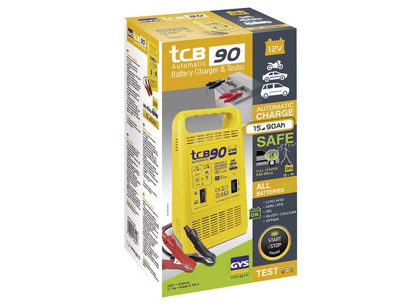 GYS TCB 90 - Automatisches Ladeger&auml;t - Batterien 12V von 15 bis 90Ah