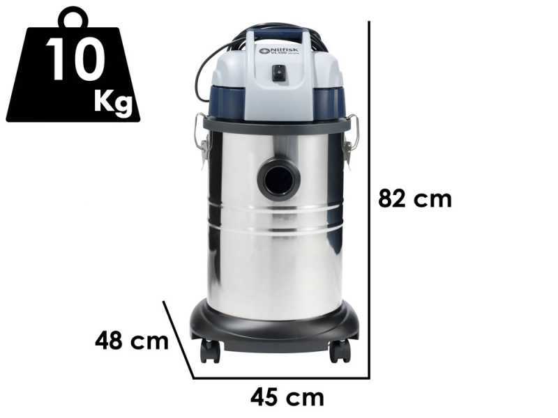 Nilfisk VL100-35 EU GO - Profi Staubsauger - Beh&auml;lter aus Edelstahl 35 l - 1000W