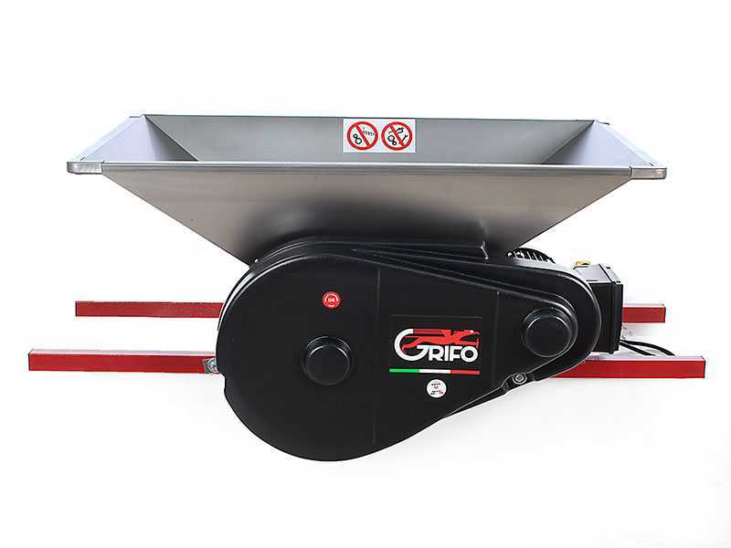 Grifo PMI.18 - elektrische Traubenm&uuml;hle aus Edelstahl - Mit Schutzvorrichtungen
