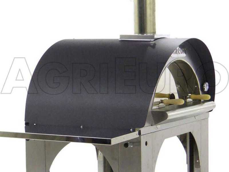 Holzpizzaofen f&uuml;r den Au&szlig;enbereich Cibus INOX - 4 Pizzen