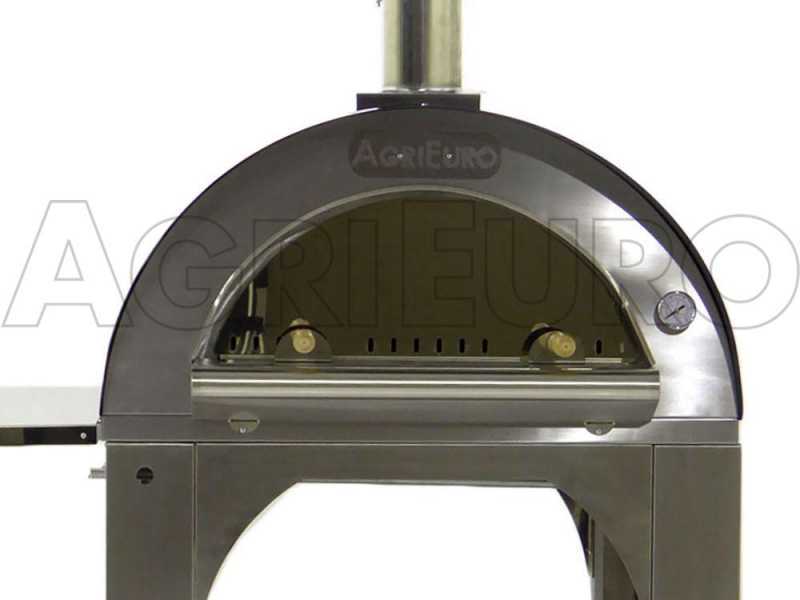 Holzpizzaofen f&uuml;r den Au&szlig;enbereich Cibus INOX - 4 Pizzen