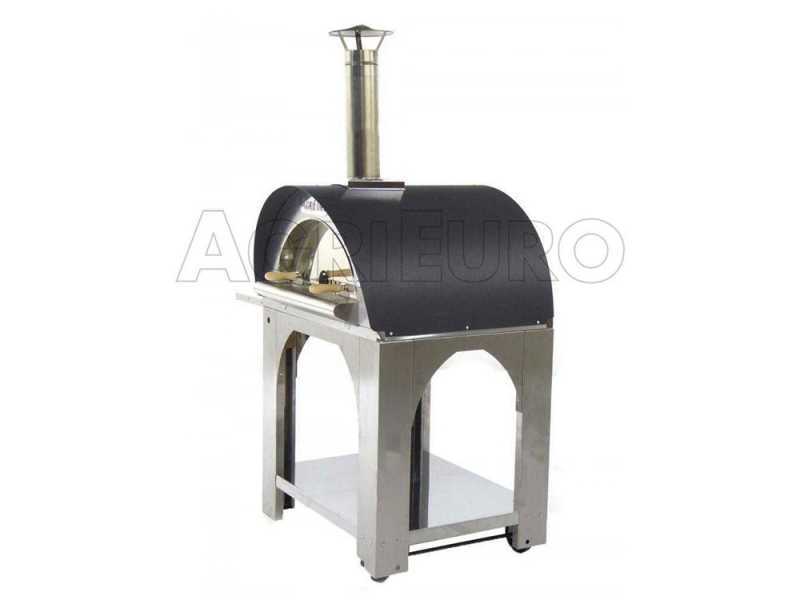 Holzpizzaofen f&uuml;r den Au&szlig;enbereich Cibus INOX - 4 Pizzen