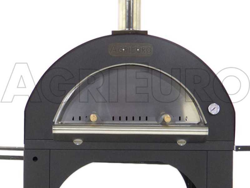 Holzbackofen f&uuml;r den Au&szlig;enbereich Cibus Red - 5 Pizzen