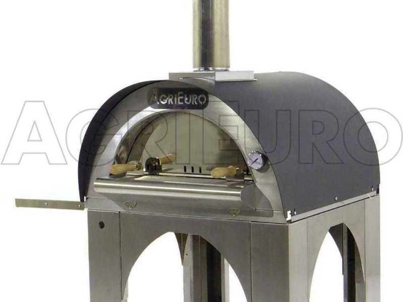 Edelstahl Holzofen f&uuml;r drau&szlig;en - Backf&auml;higkeit: 2 Pizzen