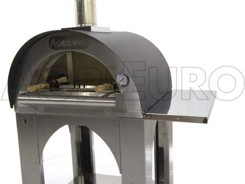 Edelstahl Holzofen f&uuml;r drau&szlig;en - Backf&auml;higkeit: 2 Pizzen