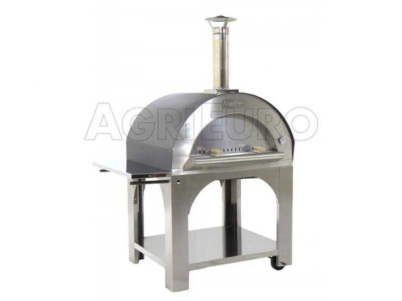 Pizza Holzofen f&uuml;r drau&szlig;en  Cibus INOX - Backf&auml;higkeit: 5 Pizzen