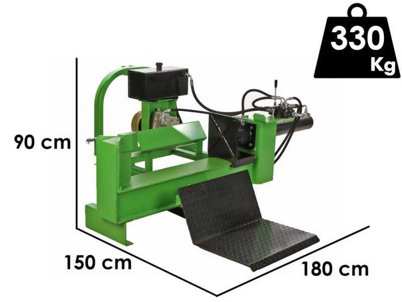 Agrieuro Premium Line 25T - Holzspalter f&uuml;r Traktor - liegend - Hydraulische Ladefl&auml;che